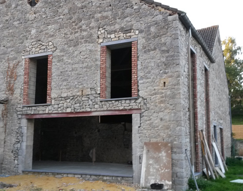 Rénovation grange à Mettet